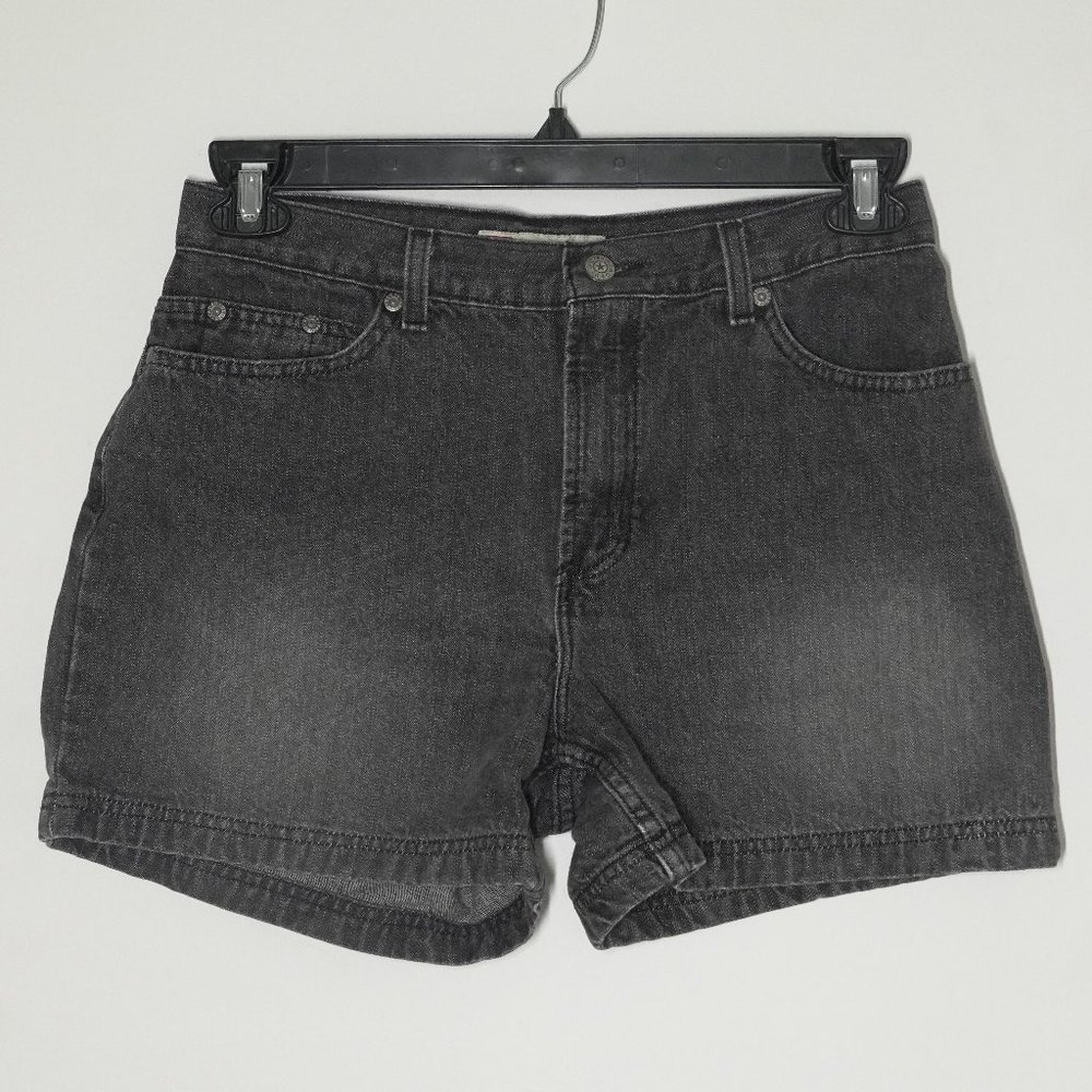 Vintage Faded Glory Black Wash Mom Jean Shorts